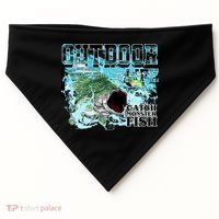 Outdoor Catch Monster Fish Large Mouth USA-Made Doggie Bandana thumb 0