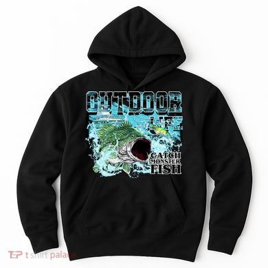 Outdoor Catch Monster Fish Large Mouth Hoodie