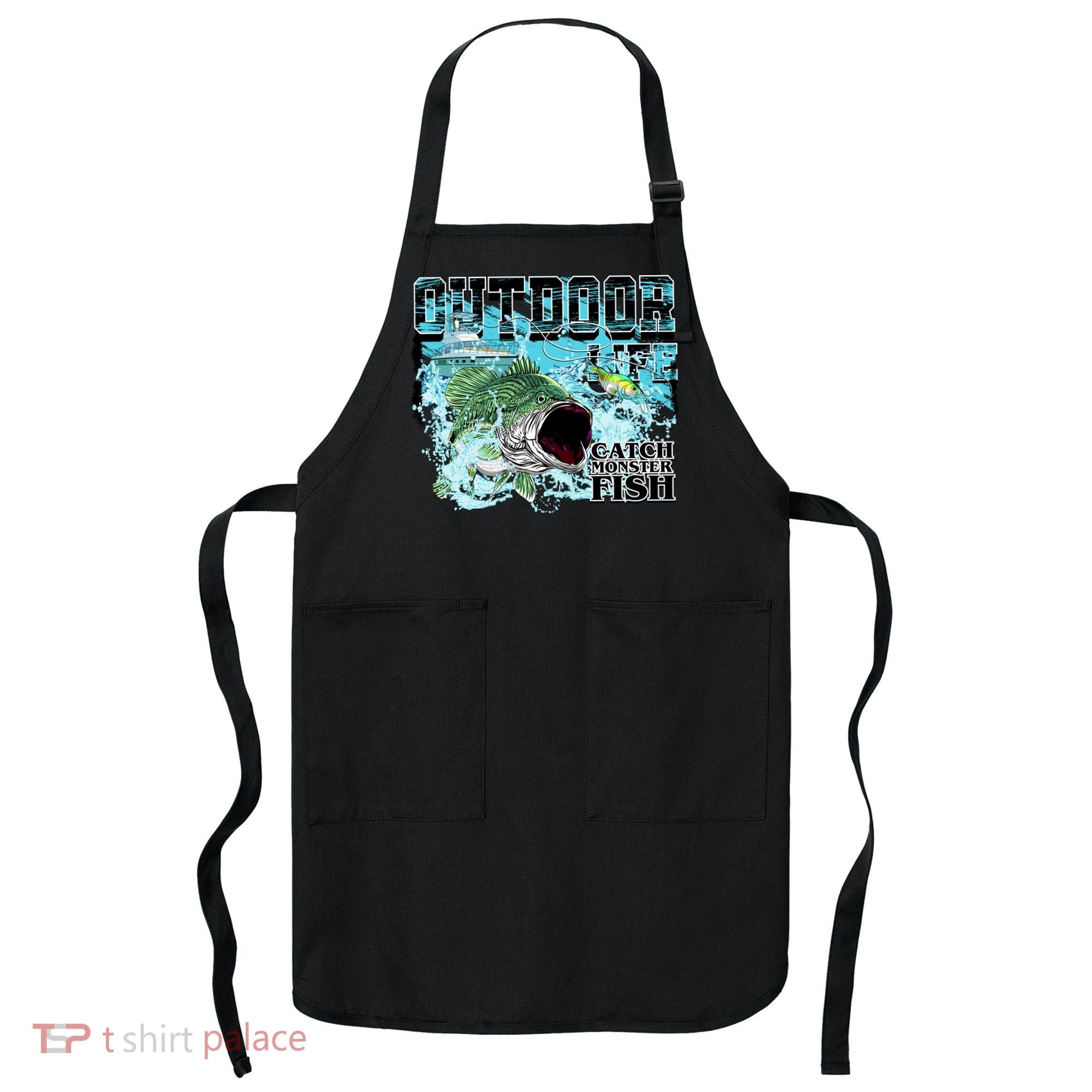 Outdoor Catch Monster Fish Large Mouth Apron