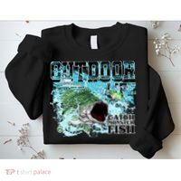 Outdoor Catch Monster Fish Large Mouth Sweatshirt thumb 2