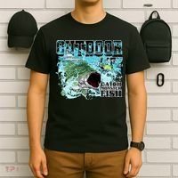 Outdoor Catch Monster Fish Large Mouth T-Shirt thumb 6