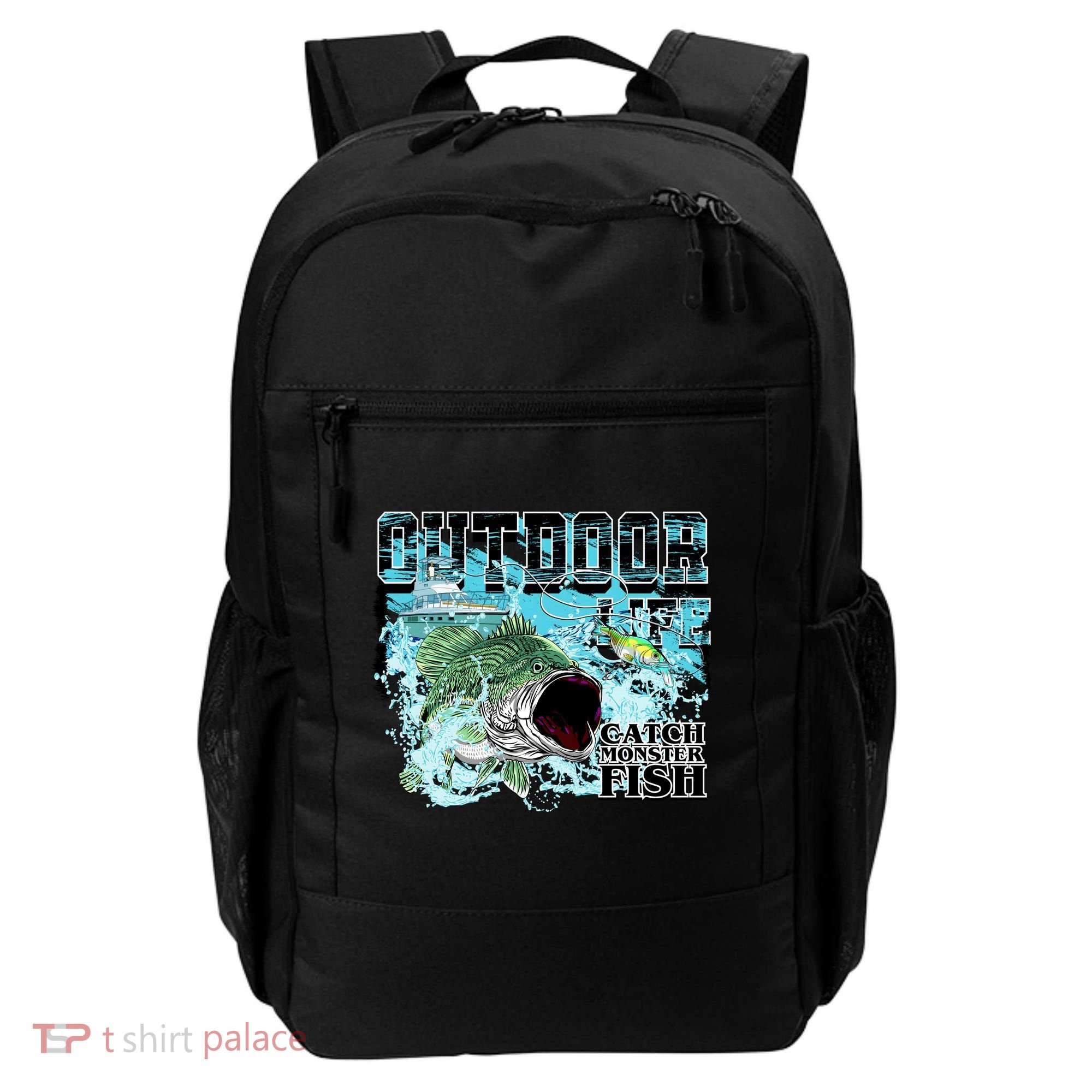 Outdoor Catch Monster Fish Large Mouth Backpack