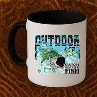 Outdoor Catch Monster Fish Large Mouth Coffee Mug thumb 2