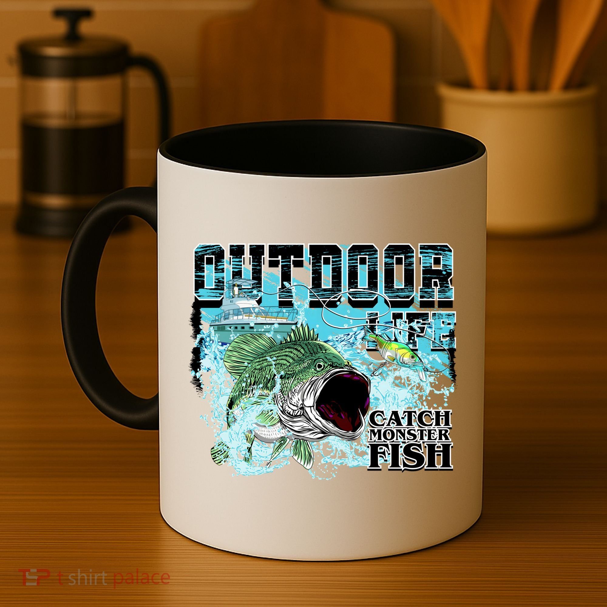 Outdoor Catch Monster Fish Large Mouth Coffee Mug