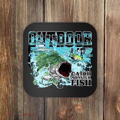 Outdoor Catch Monster Fish Large Mouth Coaster