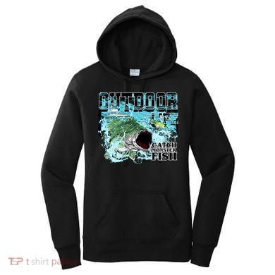 Outdoor Catch Monster Fish Large Mouth Women's Hoodie