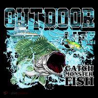Outdoor Catch Monster Fish Large Mouth Mousepad thumb 1