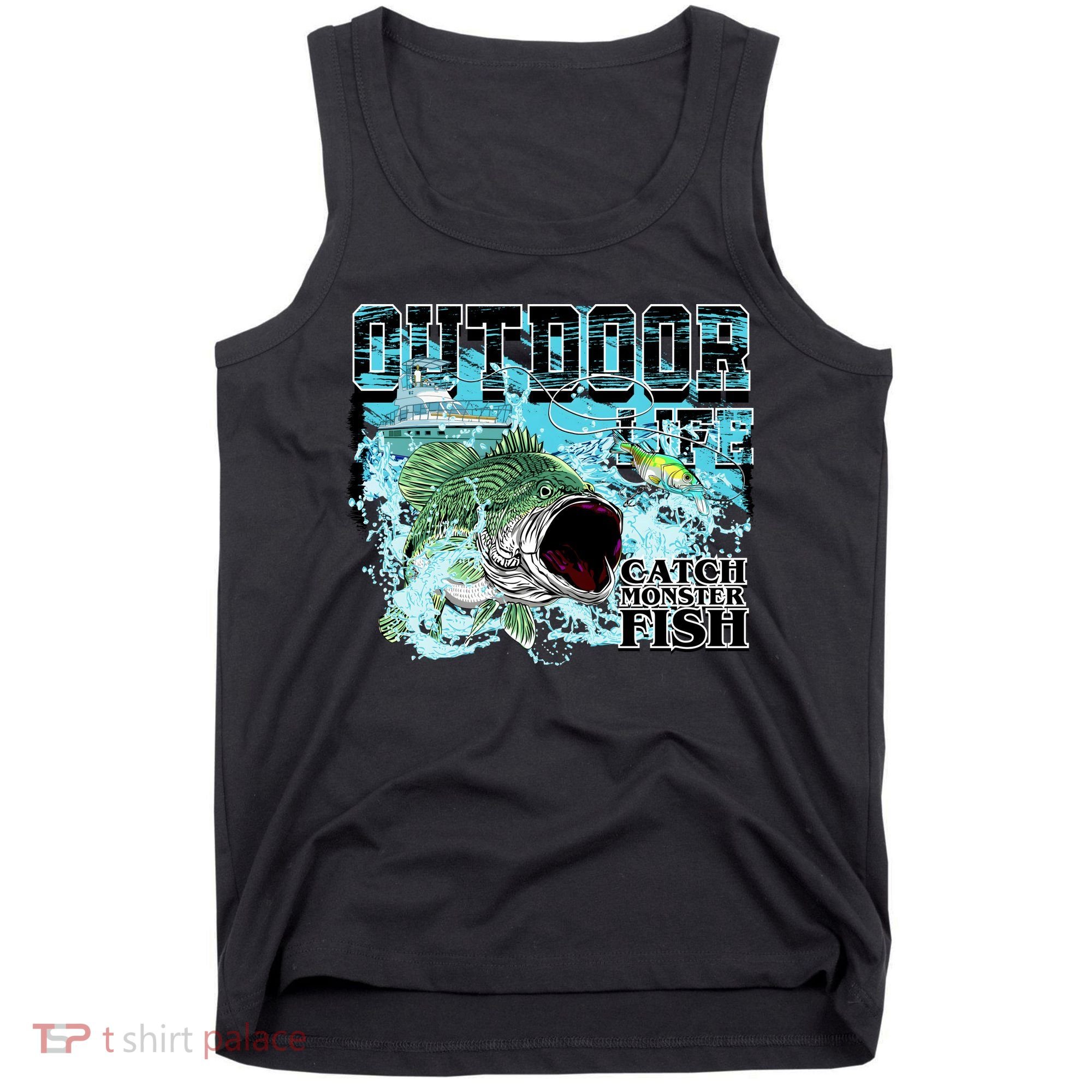 Outdoor Catch Monster Fish Large Mouth Tank Top