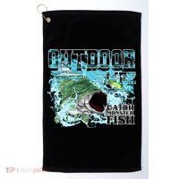 Outdoor Catch Monster Fish Large Mouth Golf Towel thumb 0