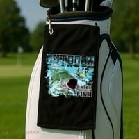 Outdoor Catch Monster Fish Large Mouth Golf Towel thumb 2