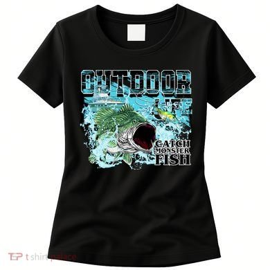 Outdoor Catch Monster Fish Large Mouth Women's T-Shirt