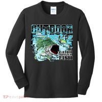 Outdoor Catch Monster Fish Large Mouth Kids Long Sleeve Shirt thumb 0