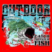 Outdoor Catch Monster Fish Large Mouth Santa Hat thumb 1