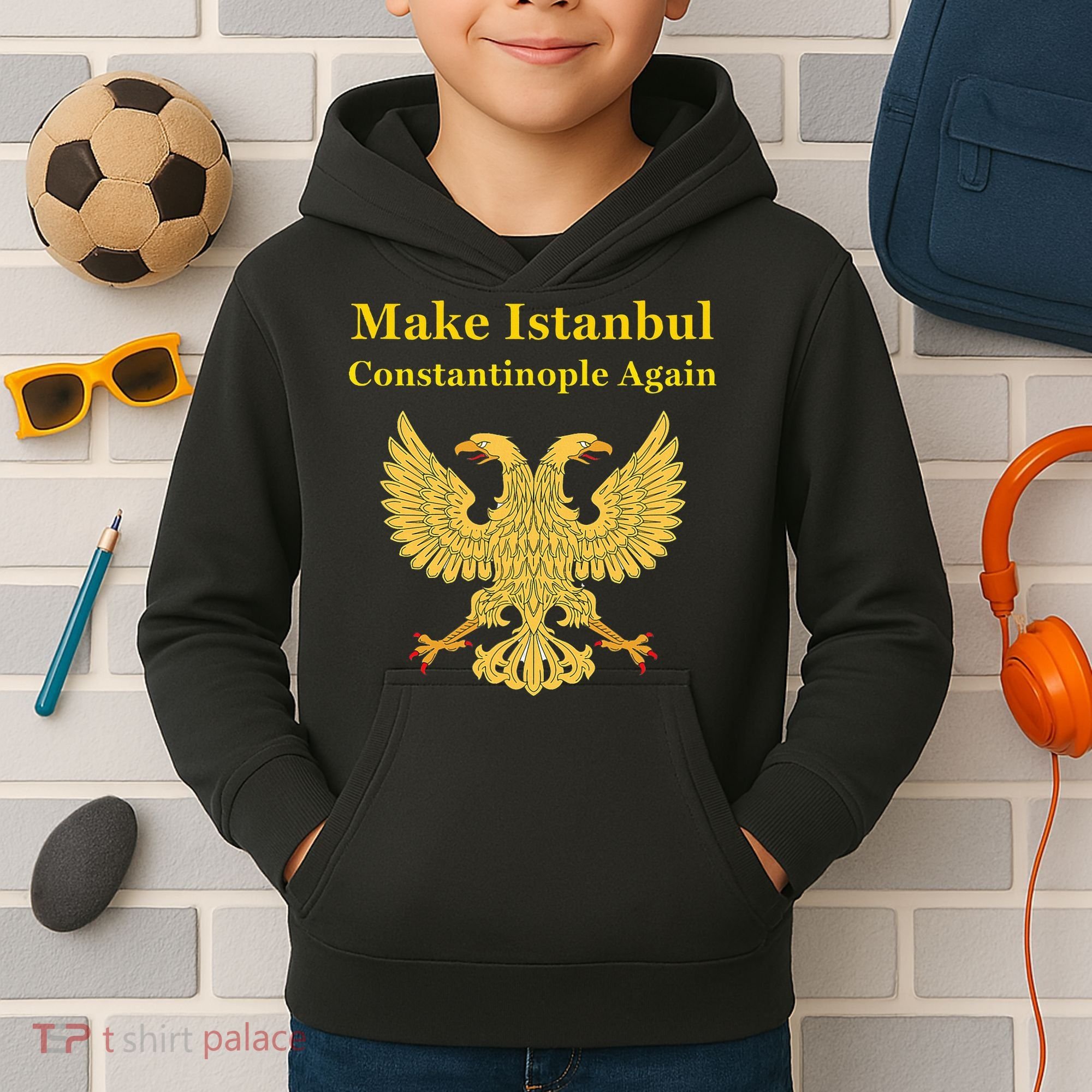 Orthodox Christian Make Istanbul Constantinople Again Kids Hoodie