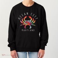 Ocean City Maryland Crab Tie Dye Summer Vacation Women's Sweatshirt thumb 0