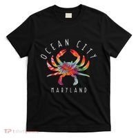 Ocean City Maryland Crab Tie Dye Summer Vacation T-Shirt thumb 0