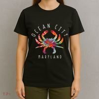 Ocean City Maryland Crab Tie Dye Summer Vacation T-Shirt thumb 4