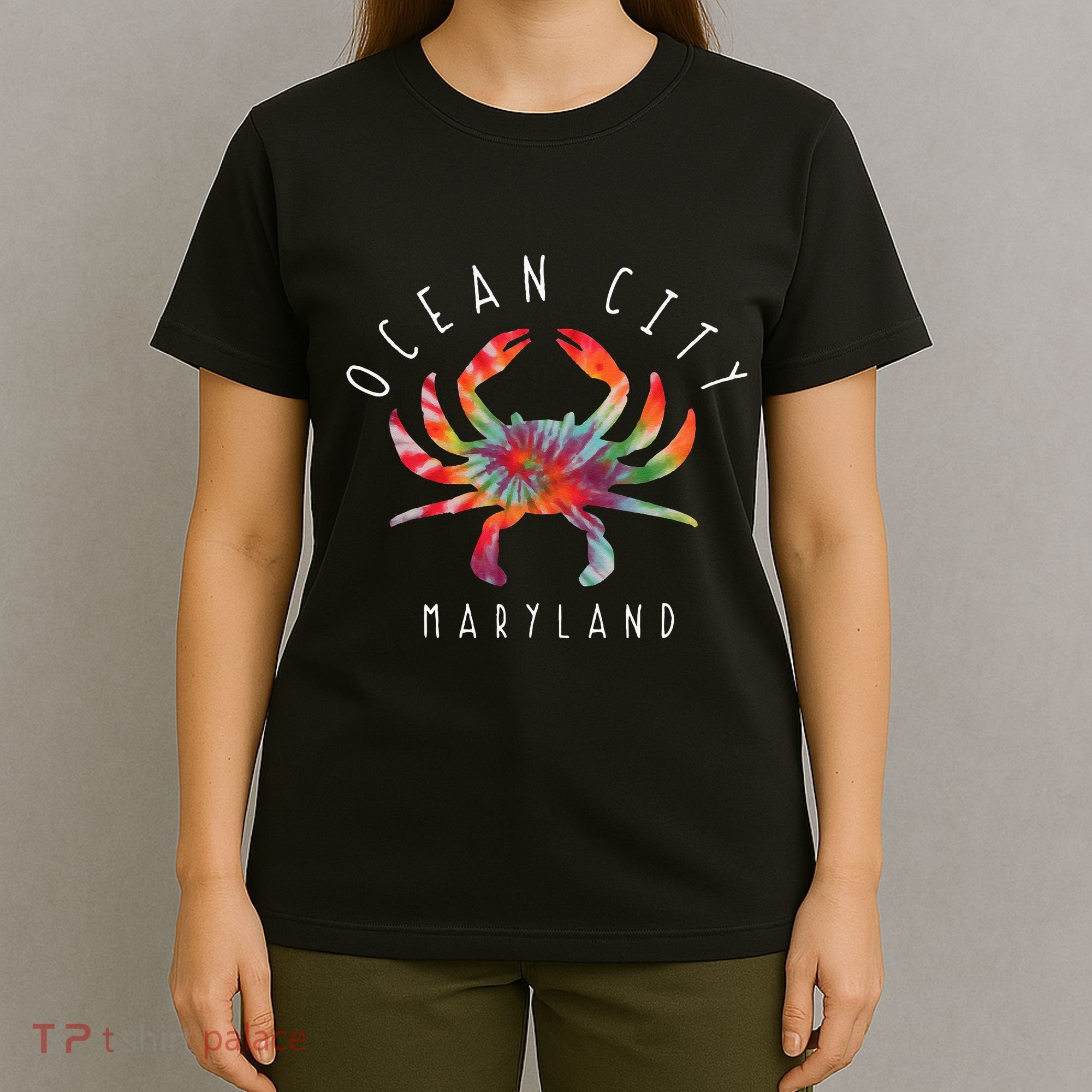 Ocean City Maryland Crab Tie Dye Summer Vacation T-Shirt
