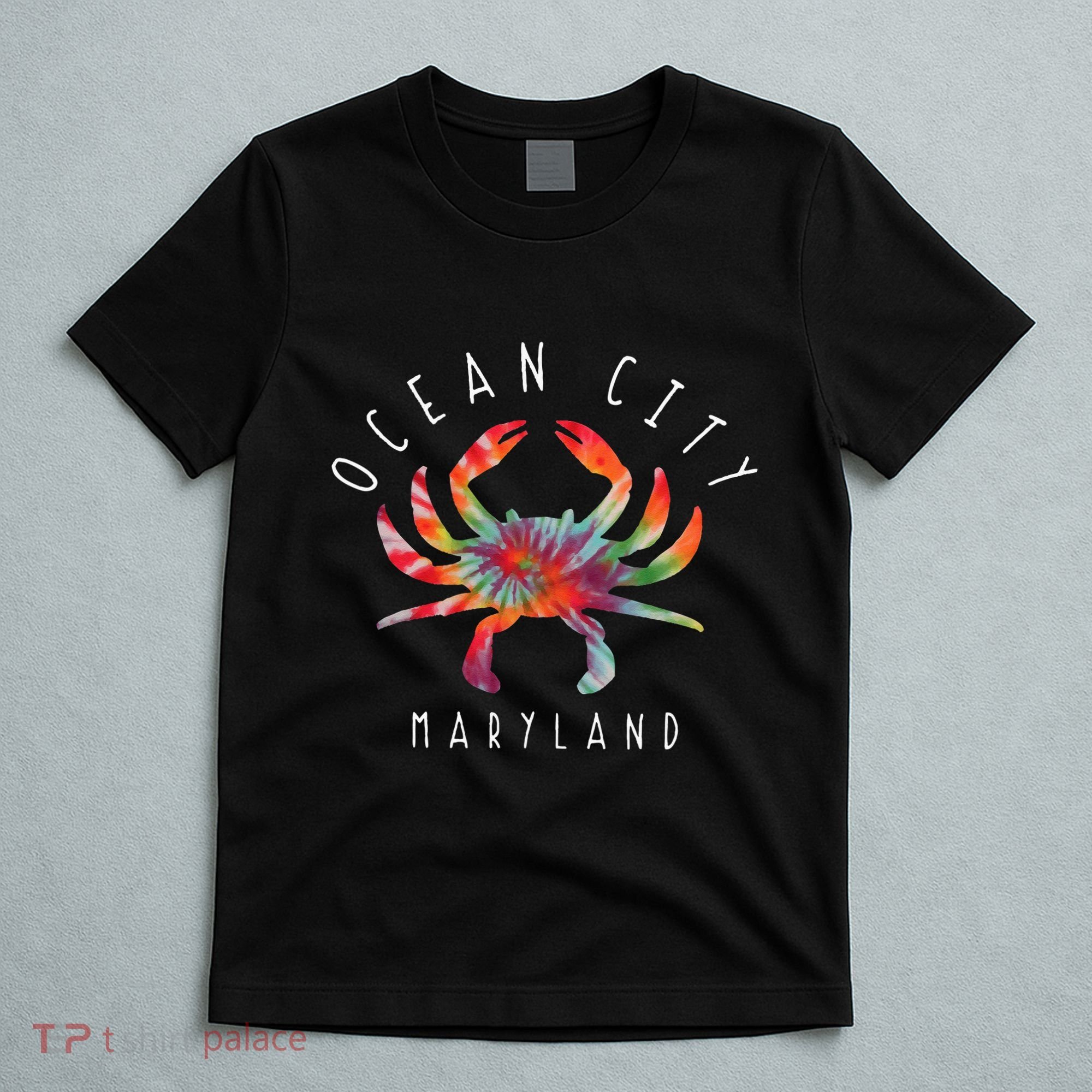Ocean City Maryland Crab Tie Dye Summer Vacation T-Shirt