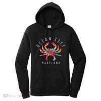 Ocean City Maryland Crab Tie Dye Summer Vacation Women's Hoodie thumb 0