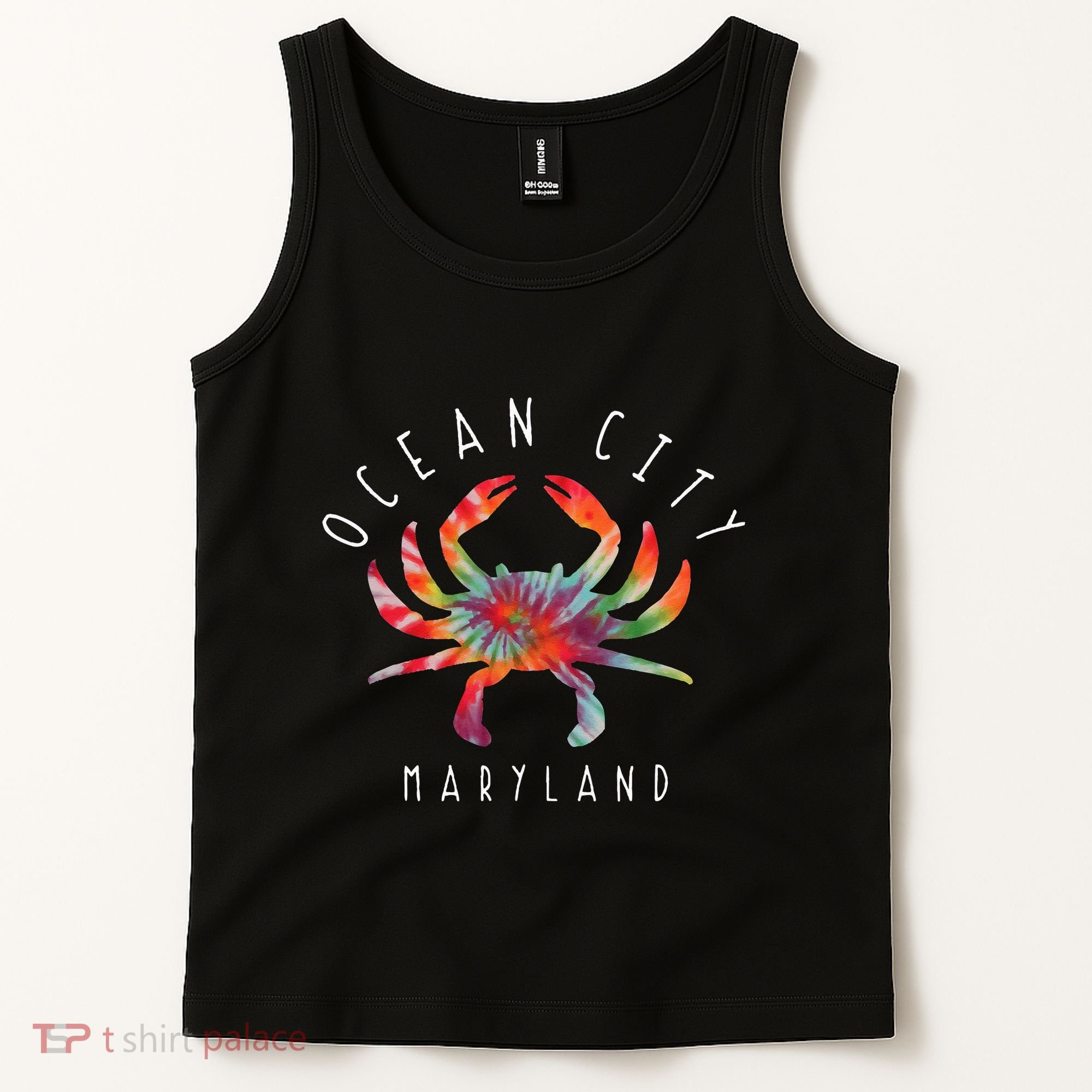 Ocean City Maryland Crab Tie Dye Summer Vacation Tank Top