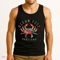 Ocean City Maryland Crab Tie Dye Summer Vacation Tank Top thumb 3