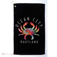 Ocean City Maryland Crab Tie Dye Summer Vacation Golf Towel thumb 0