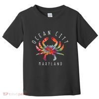 Ocean City Maryland Crab Tie Dye Summer Vacation Toddler T-Shirt thumb 0