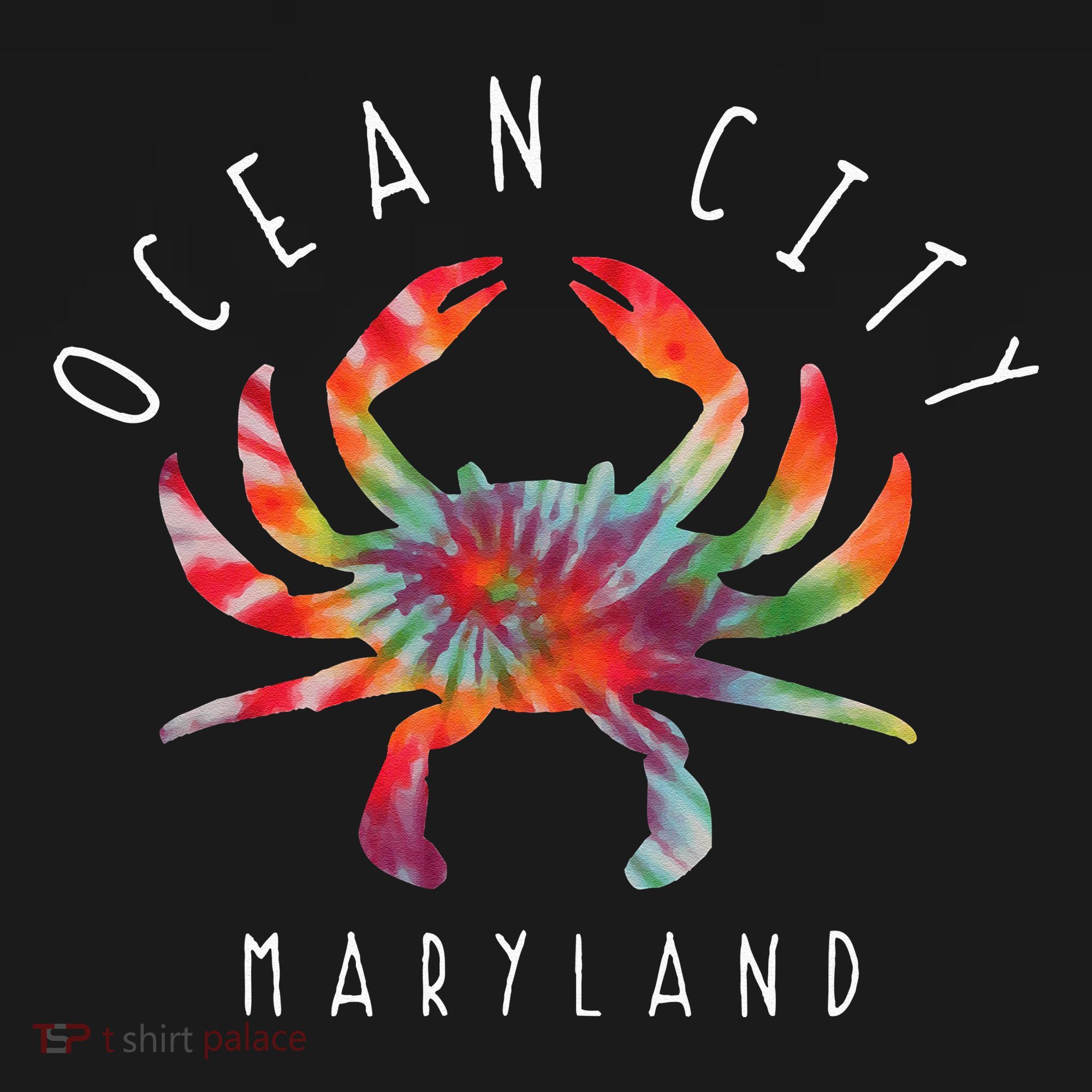 Ocean City Maryland Crab Tie Dye Summer Vacation Visor
