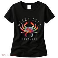 Ocean City Maryland Crab Tie Dye Summer Vacation Women's T-Shirt thumb 0