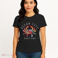 Ocean City Maryland Crab Tie Dye Summer Vacation Women's T-Shirt thumb 4