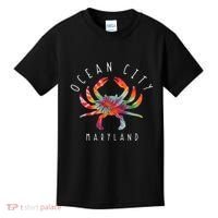 Ocean City Maryland Crab Tie Dye Summer Vacation Kids T-Shirt thumb 0