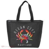 Ocean City Maryland Crab Tie Dye Summer Vacation Tote Bag thumb 0