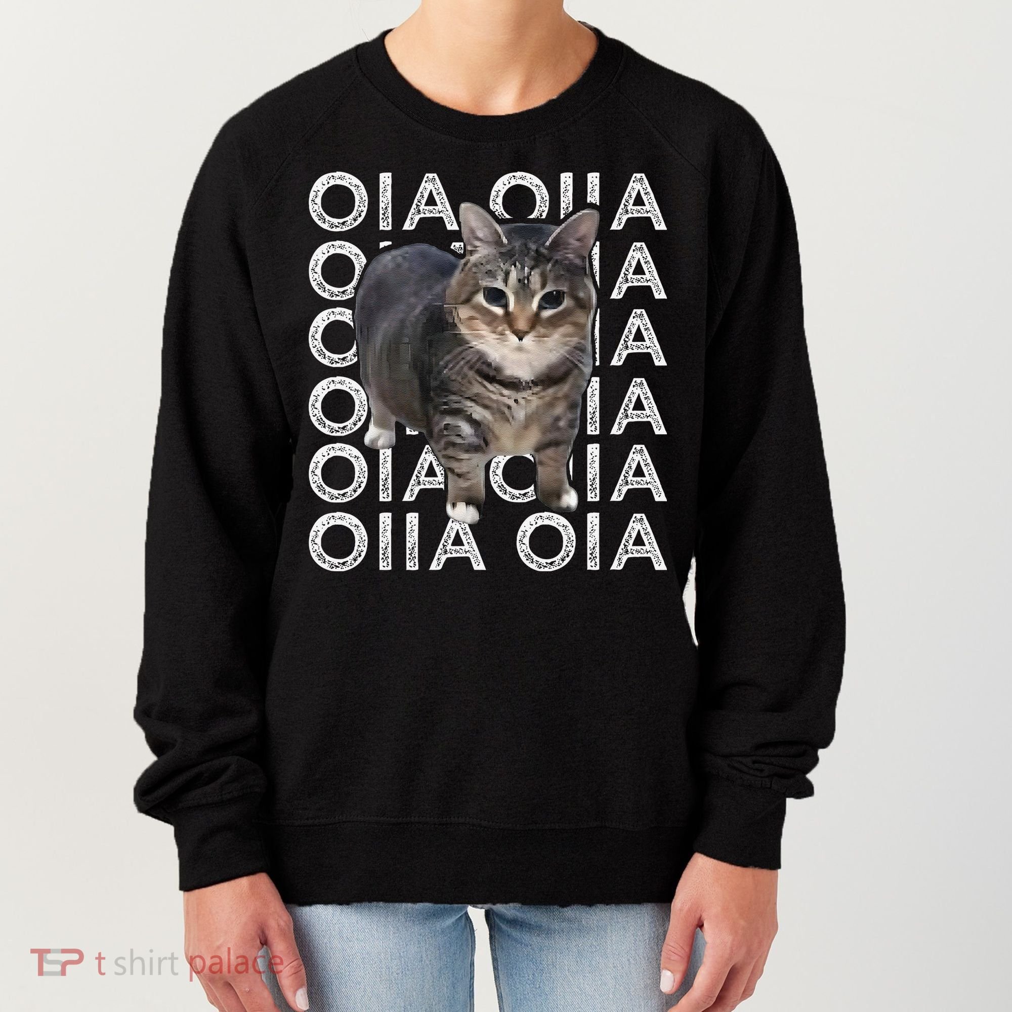 Oia Cat Meme I Wake Up Engage In Tomfoolery Oiia Cat Spinnin Women's Sweatshirt