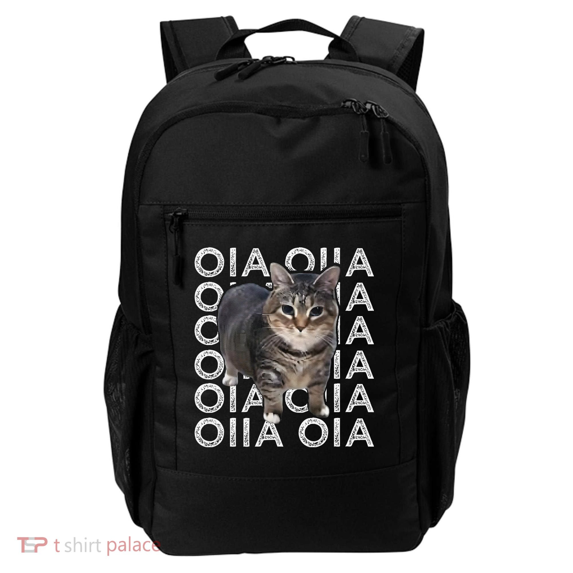 Oia Cat Meme I Wake Up Engage In Tomfoolery Oiia Cat Spinnin Backpack