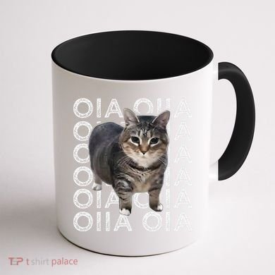 Oia Cat Meme I Wake Up Engage In Tomfoolery Oiia Cat Spinnin Coffee Mug back