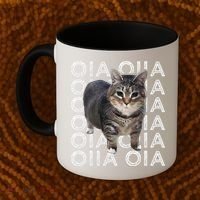 Oia Cat Meme I Wake Up Engage In Tomfoolery Oiia Cat Spinnin Coffee Mug thumb 2