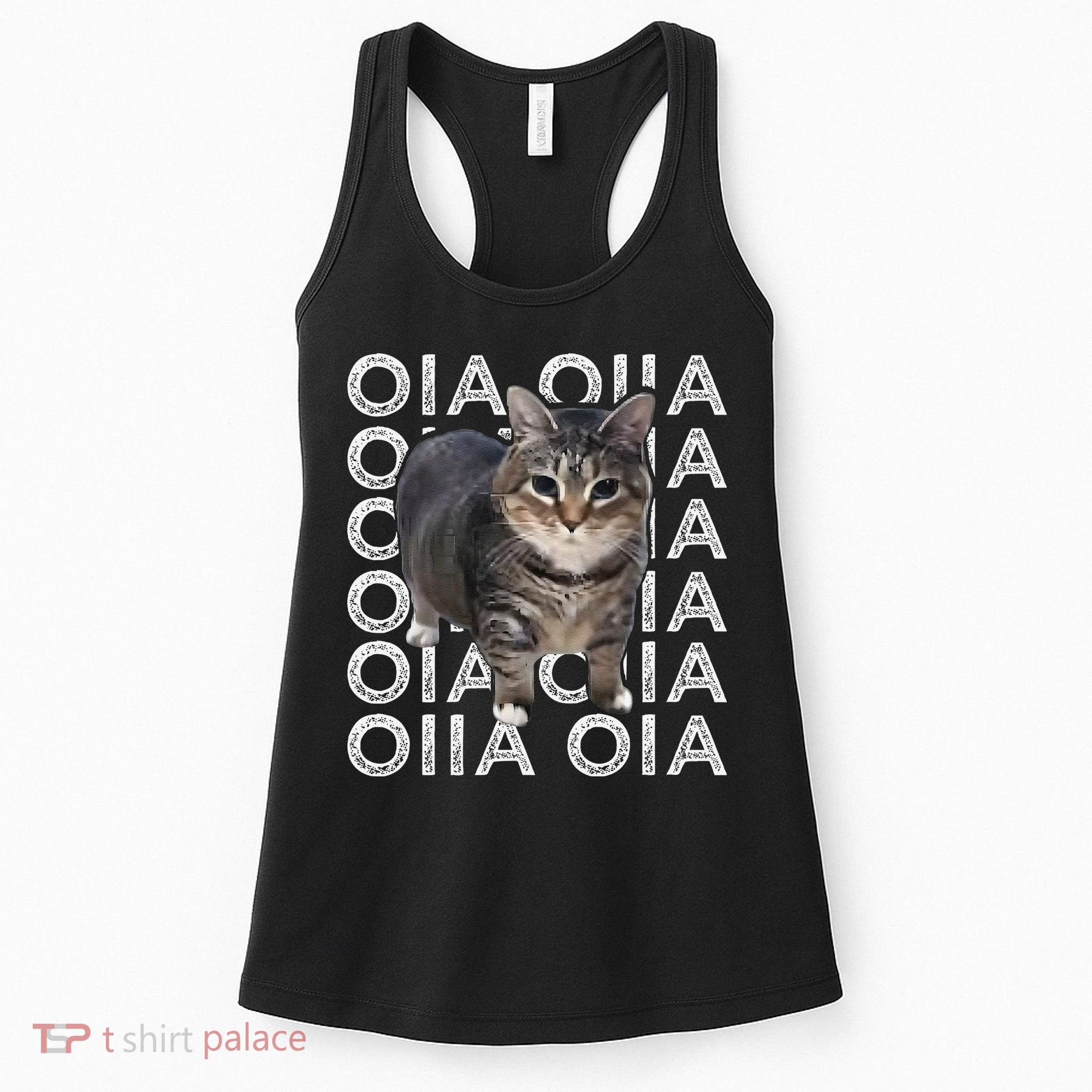 Oia Cat Meme I Wake Up Engage In Tomfoolery Oiia Cat Spinnin Women's Tank Top