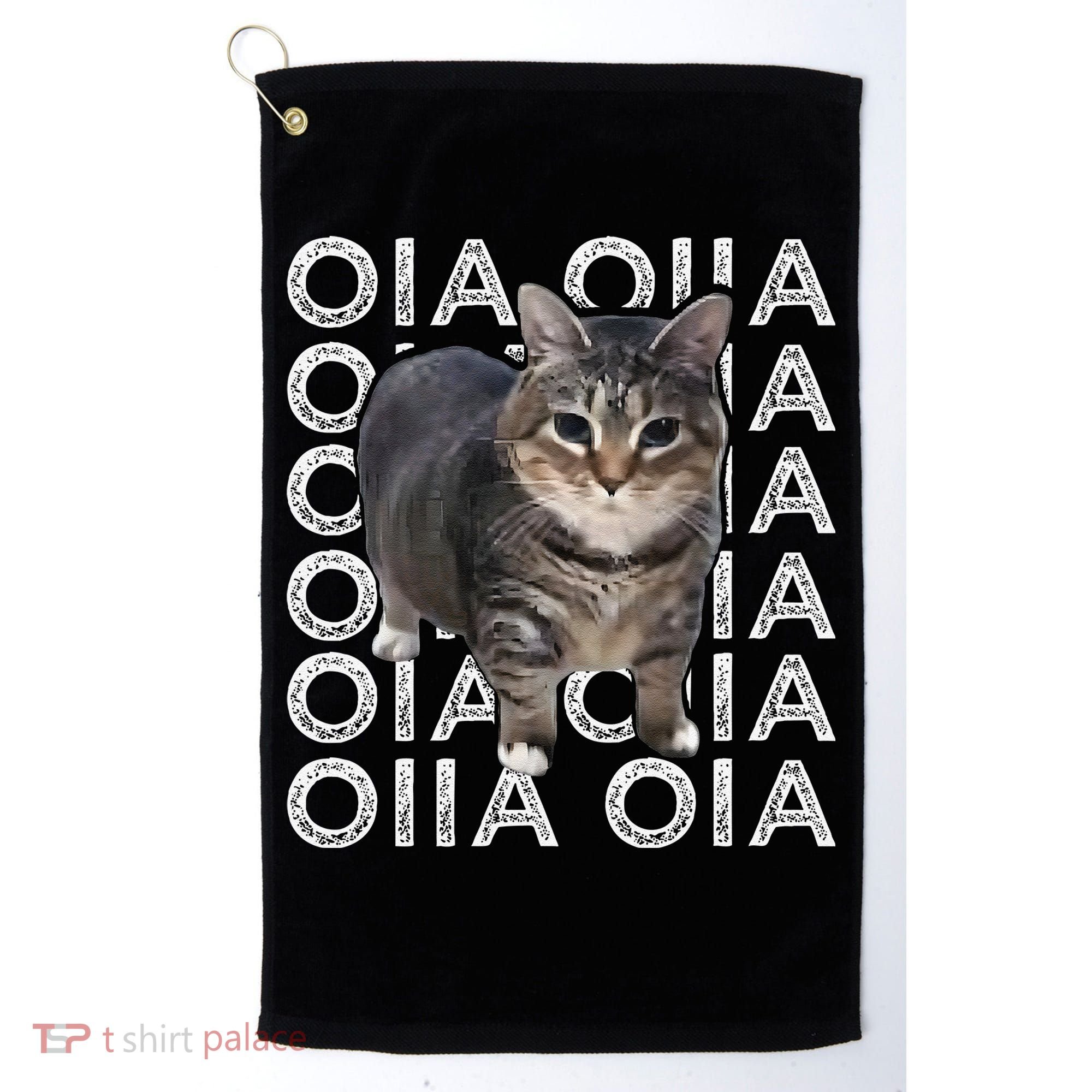 Oia Cat Meme I Wake Up Engage In Tomfoolery Oiia Cat Spinnin Golf Towel