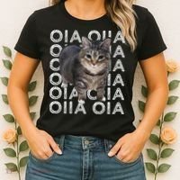 Oia Cat Meme I Wake Up Engage In Tomfoolery Oiia Cat Spinnin Women's T-Shirt thumb 2