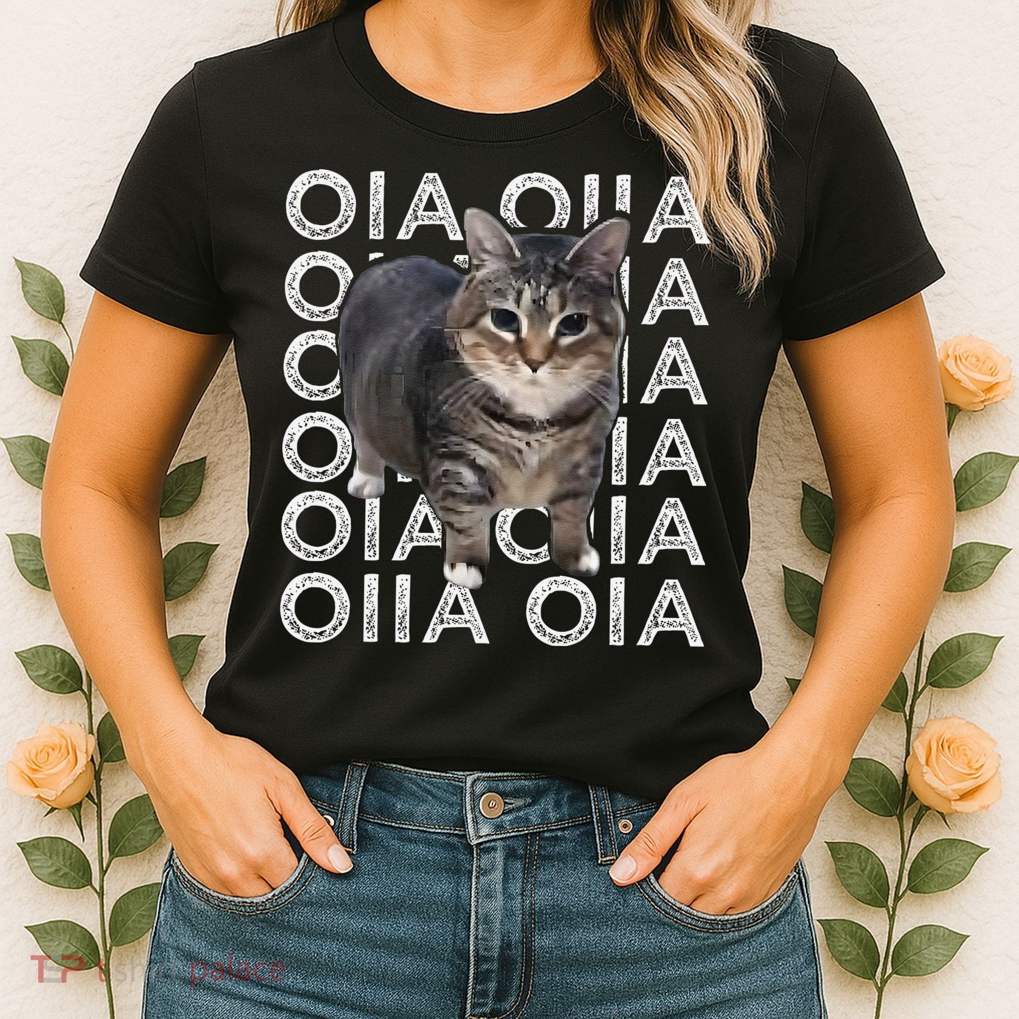 Oia Cat Meme I Wake Up Engage In Tomfoolery Oiia Cat Spinnin Women's T-Shirt
