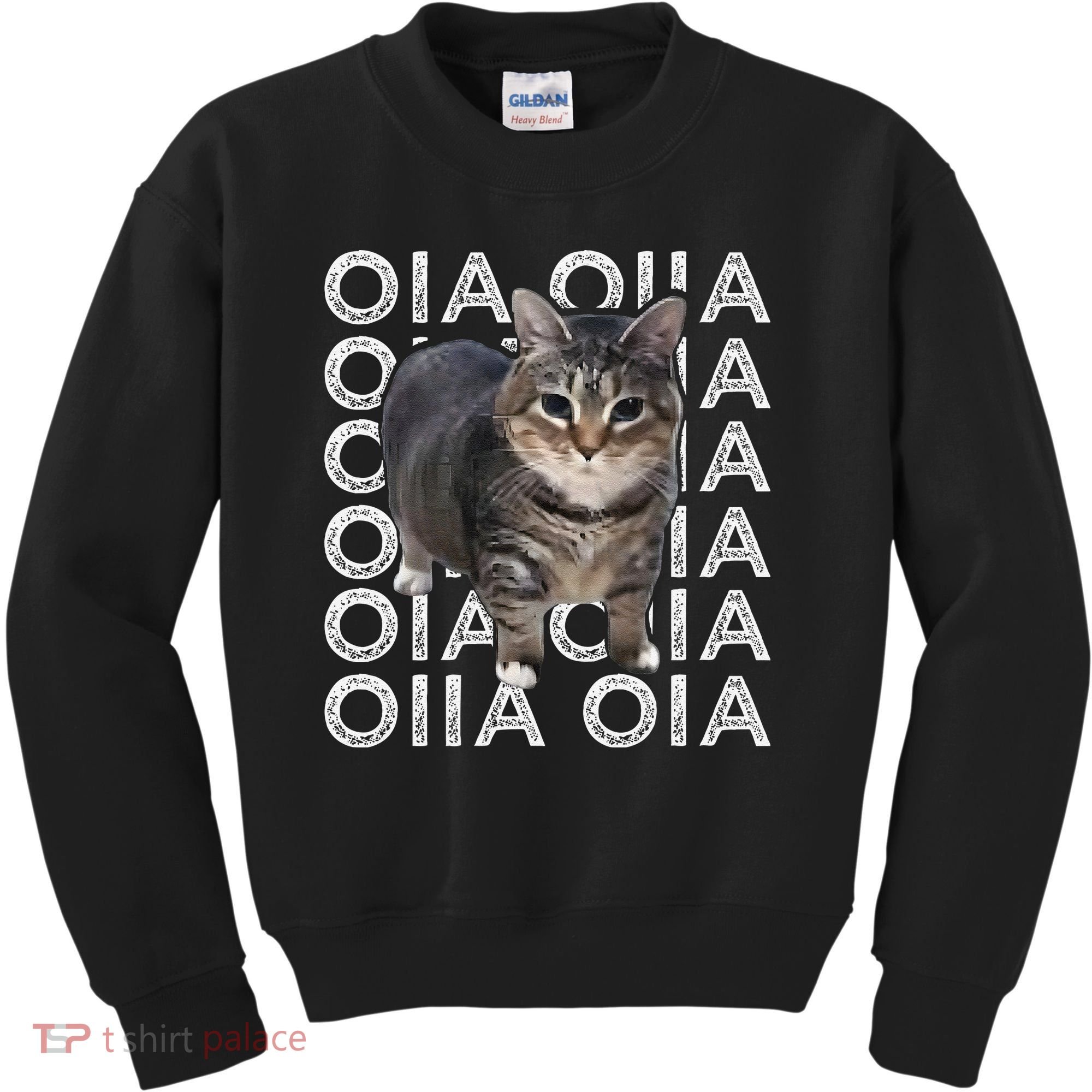 Oia Cat Meme I Wake Up Engage In Tomfoolery Oiia Cat Spinnin Kids Sweatshirt