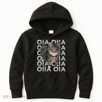 Oia Cat Meme I Wake Up Engage In Tomfoolery Oiia Cat Spinnin Kids Hoodie thumb 0