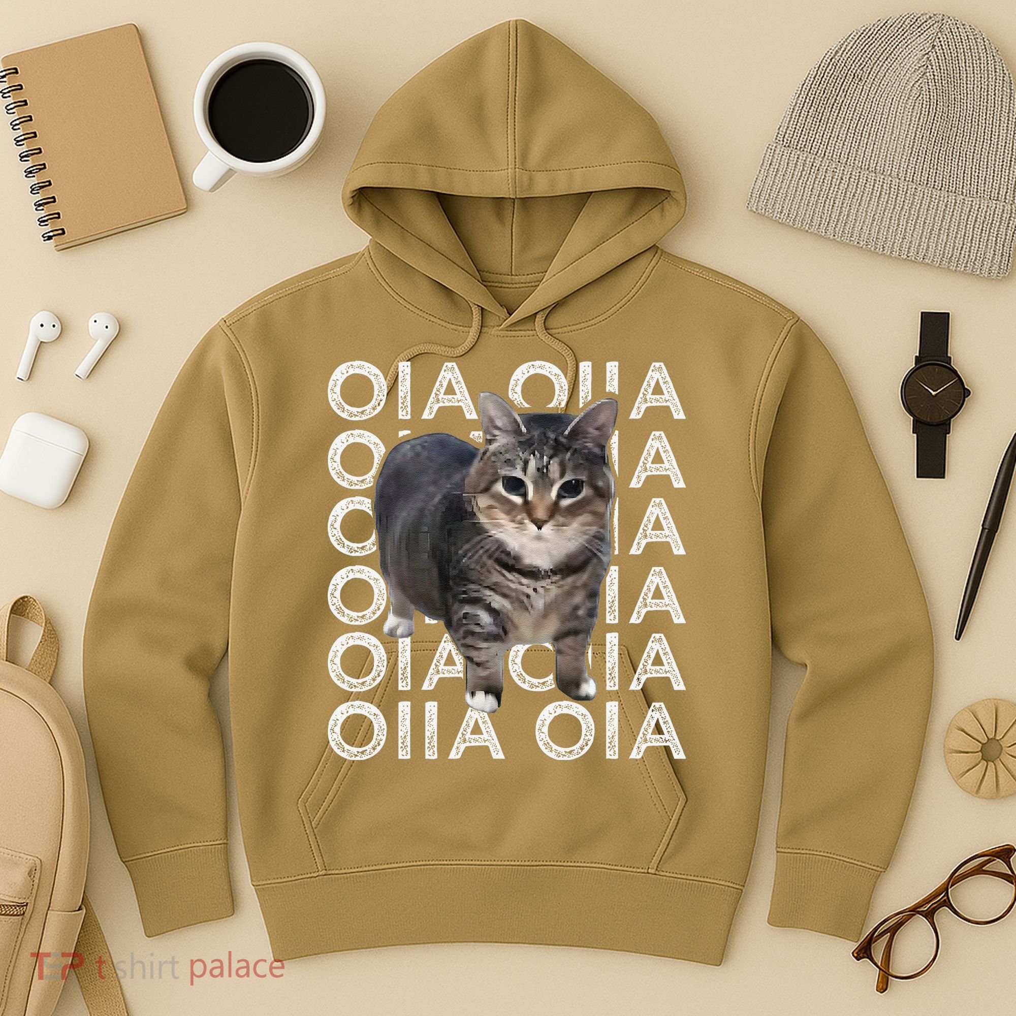 Oia Cat Meme I Wake Up Engage In Tomfoolery Oiia Cat Spinnin Hoodie