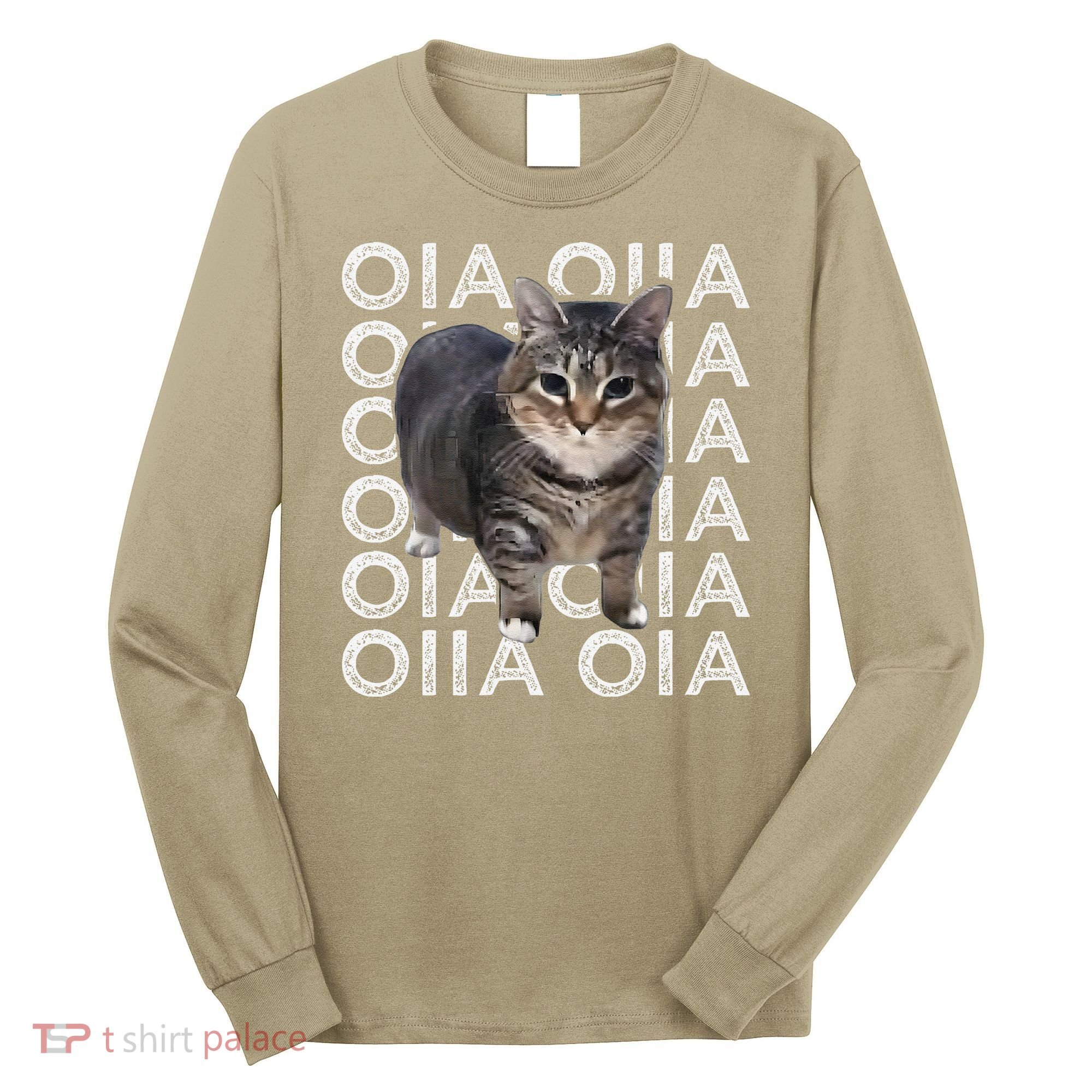 Oia Cat Meme I Wake Up Engage In Tomfoolery Oiia Cat Spinnin Long Sleeve Shirt