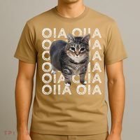 Oia Cat Meme I Wake Up Engage In Tomfoolery Oiia Cat Spinnin T-Shirt thumb 3