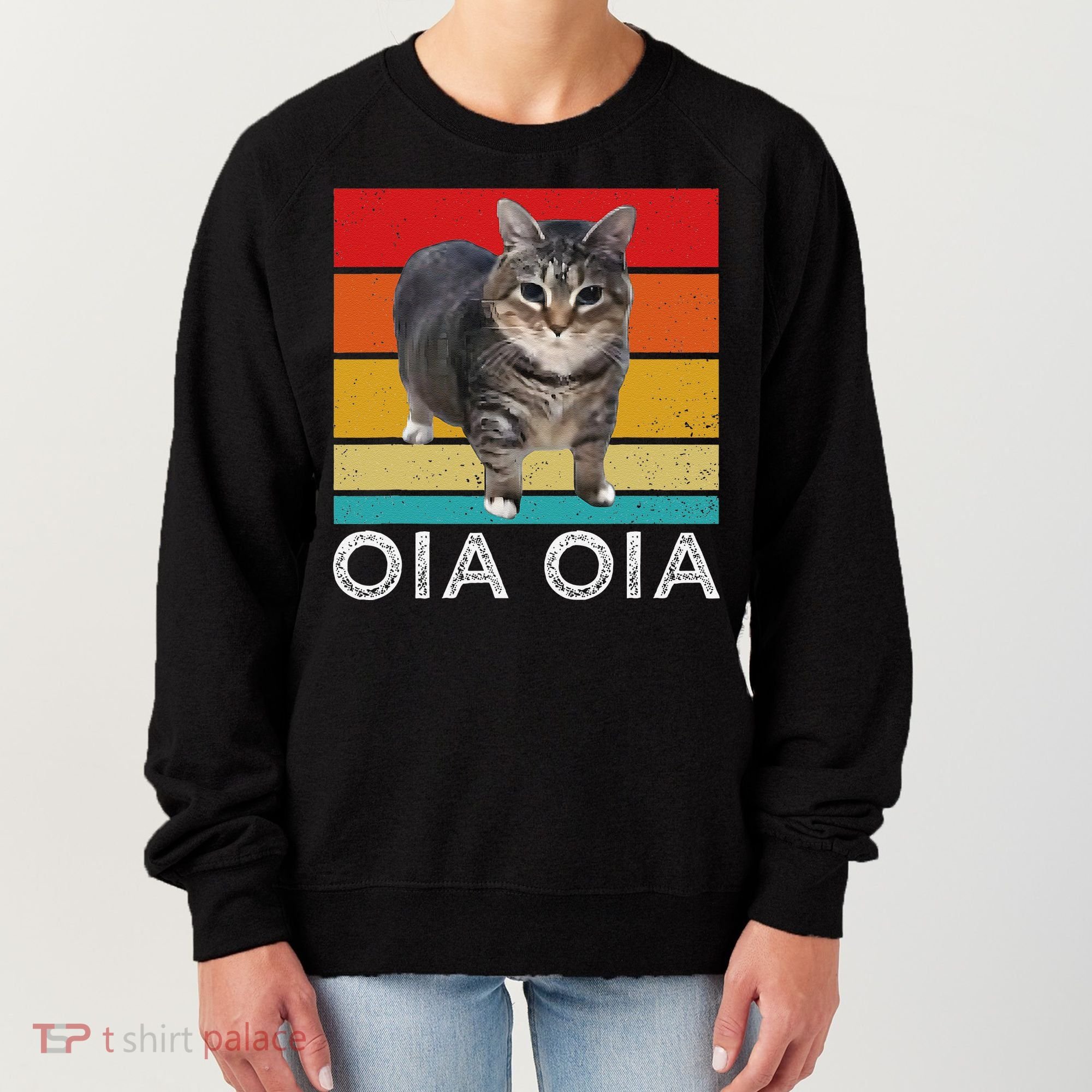 Oia Cat Meme I Wake Up Engage In Tomfoolery Oiia Cat Spinnin Women's Sweatshirt