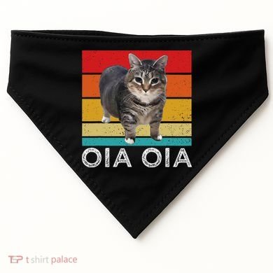 Oia Cat Meme I Wake Up Engage In Tomfoolery Oiia Cat Spinnin USA-Made Doggie Bandana