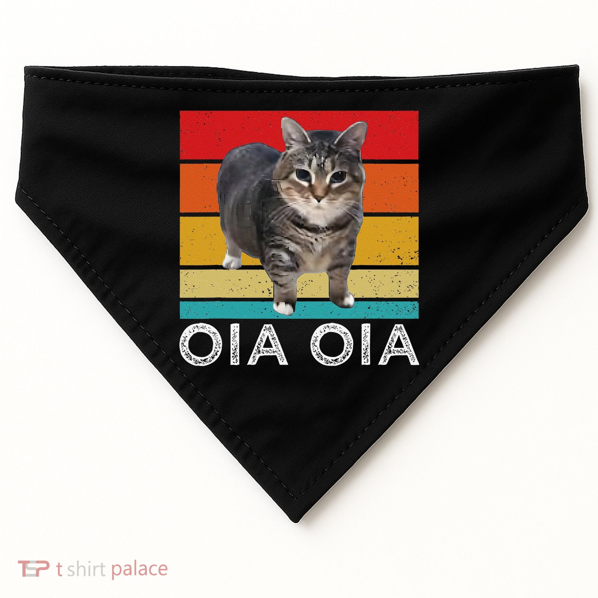 Oia Cat Meme I Wake Up Engage In Tomfoolery Oiia Cat Spinnin USA-Made Doggie Bandana