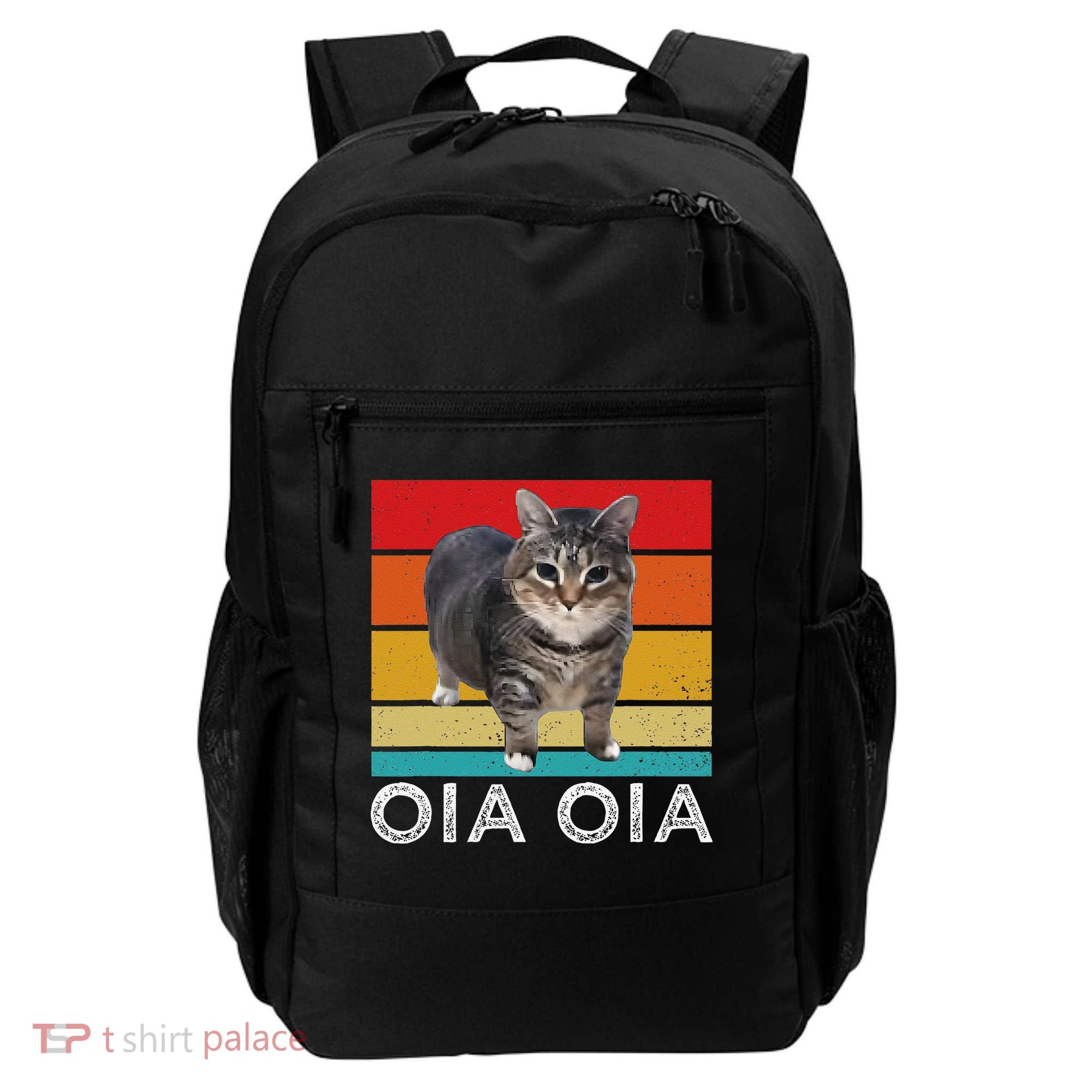 Oia Cat Meme I Wake Up Engage In Tomfoolery Oiia Cat Spinnin Backpack